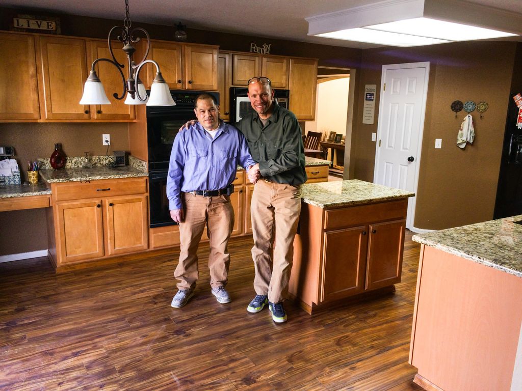 Gorgeous Laminate Floor install, demo'd tile befor