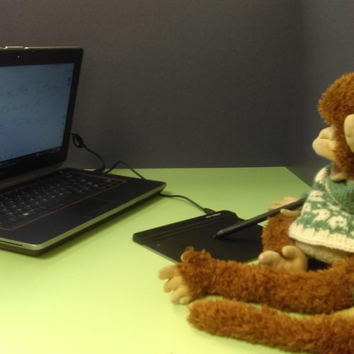 Eddie trying his hand at tutoring online!