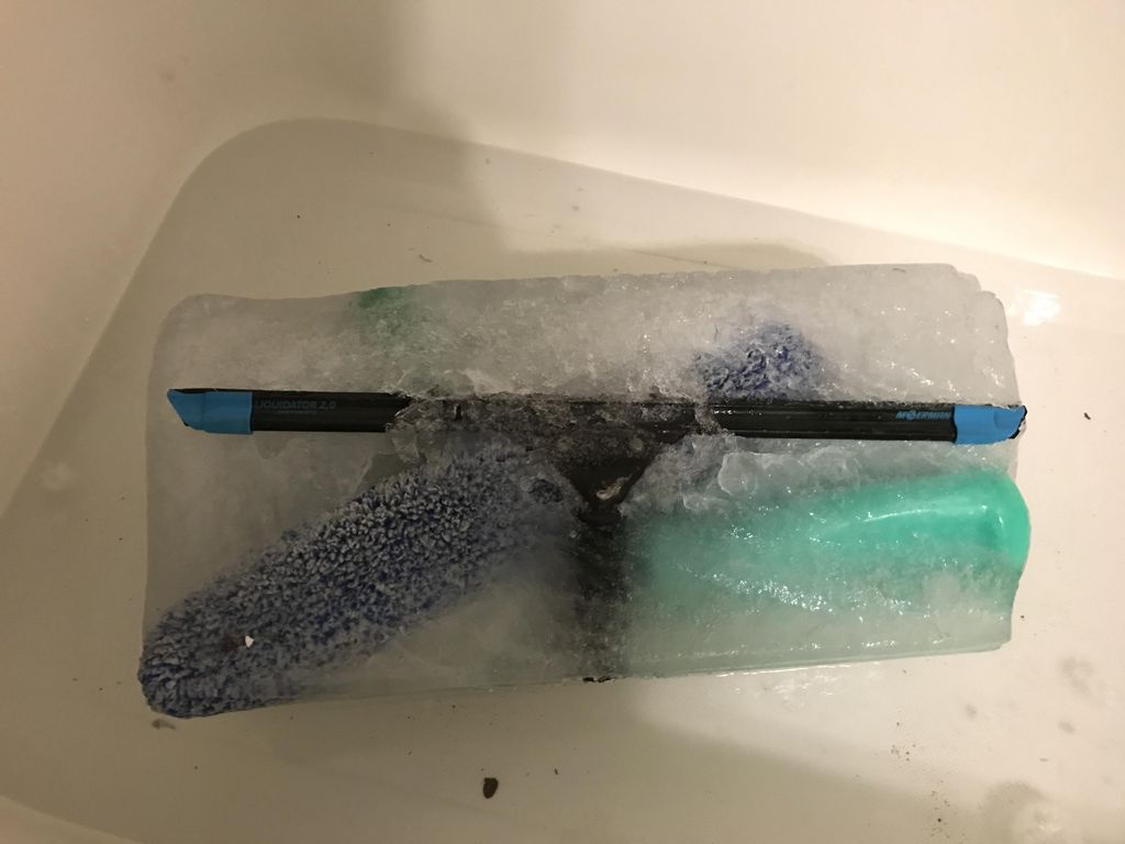 Yep, he was freezing, for sure. 