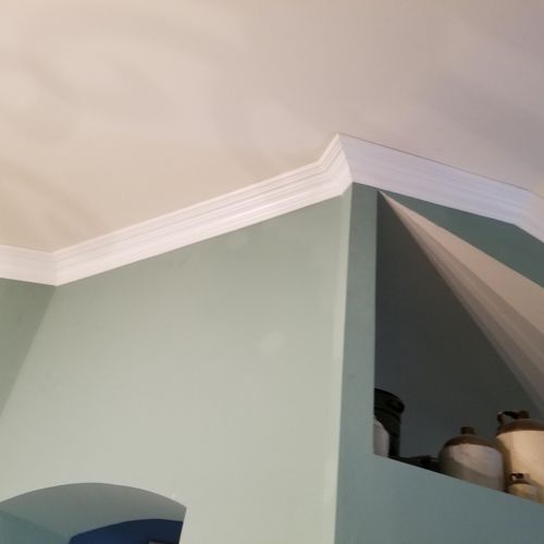Recent Crown Molding project - fun angles
