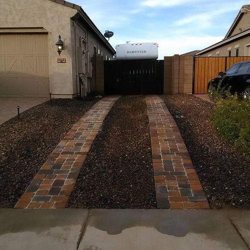 After we installed the pavers