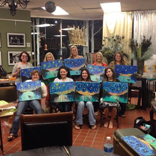 Private Birthday Paint Party completed in the summ