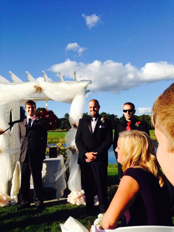 I'm on the left! From my first wedding as an offic
