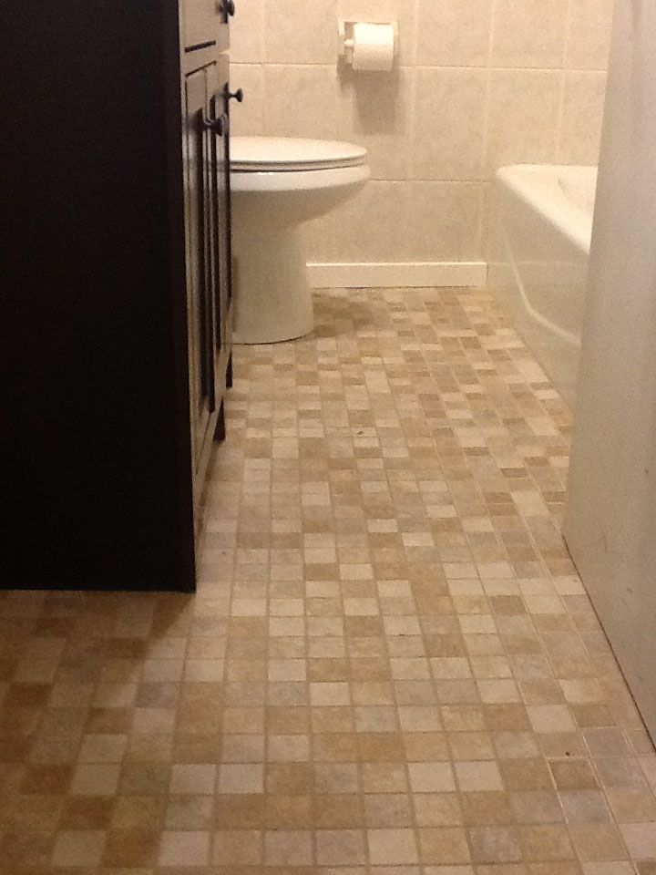 installed plywood/wonderboard subfloor and tile.