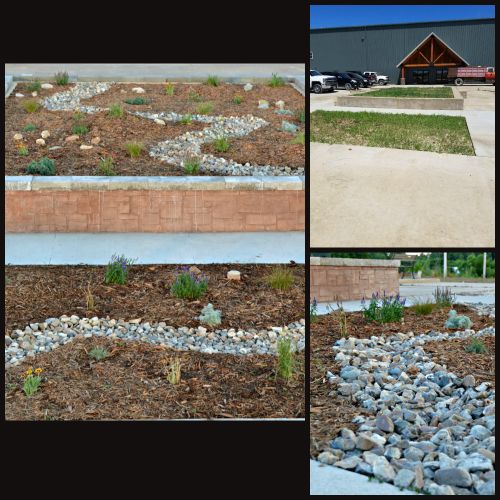 Here is a landscape design and install that I did 