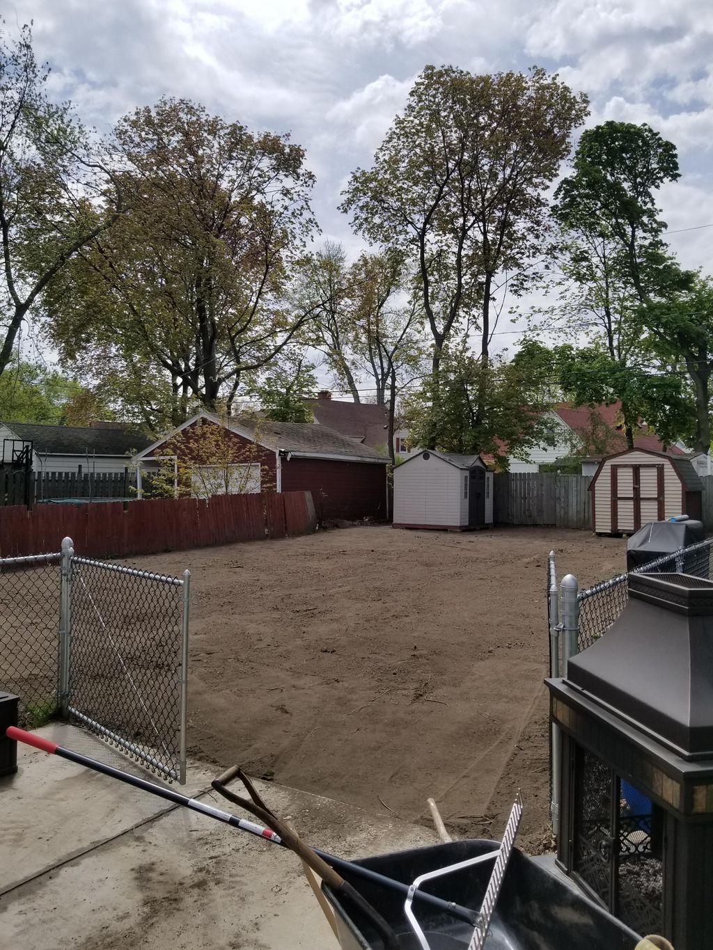 freshly graded yard in Niagara falls 