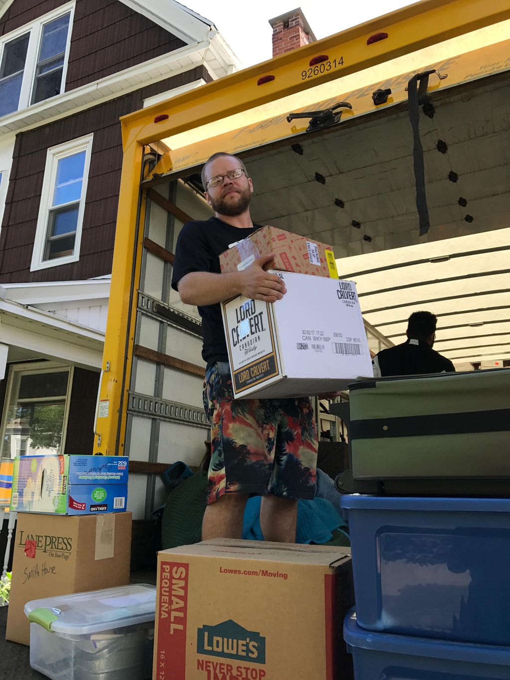 Micky working hard on a 11 hour move Job