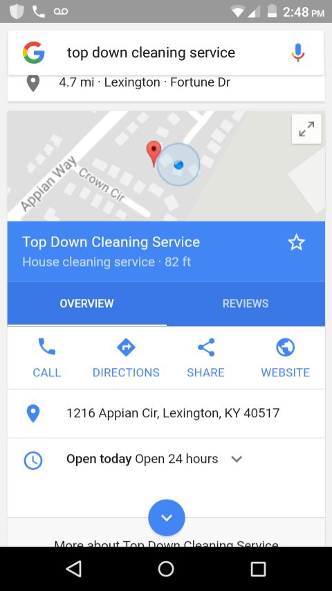 Top Down Cleaning Service