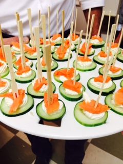 Cucumber with Herbed Goat Cheese & Smoked Salmon