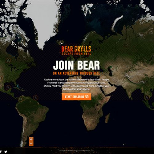 Bear Grylls Website done for The Discovery Channel