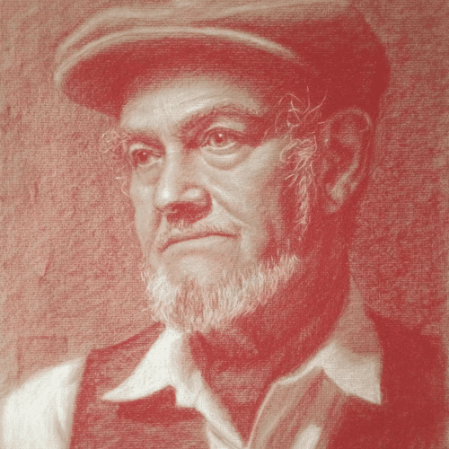 Pastel Portrait, 18x24" pastel on paper