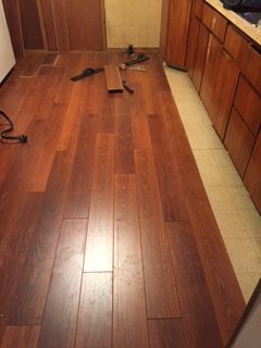 flooring installation in progress