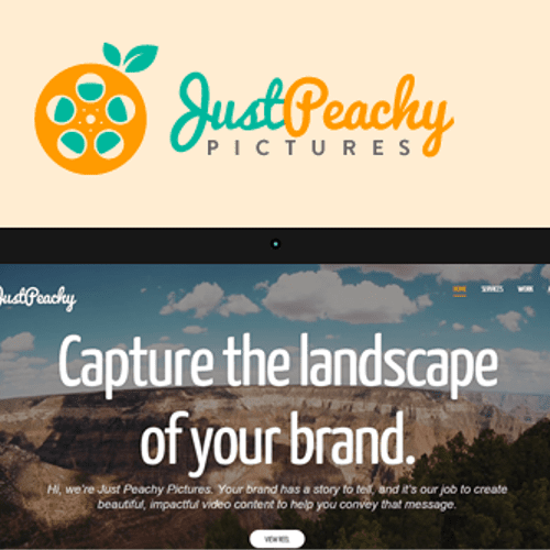 Just Peachy Pictures, brand design, site design, a