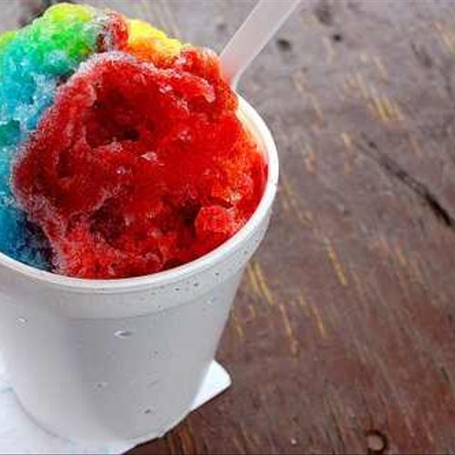 Shave ice sweet all the way through. We make it wi