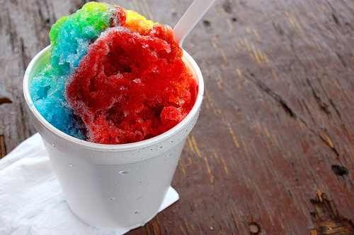 Shave ice sweet all the way through. We make it wi