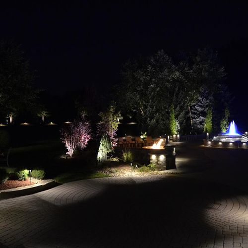 Patio, landscaping and landscape lighting project