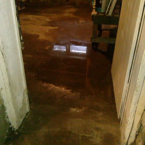 Standing basement water, obviously some foundation