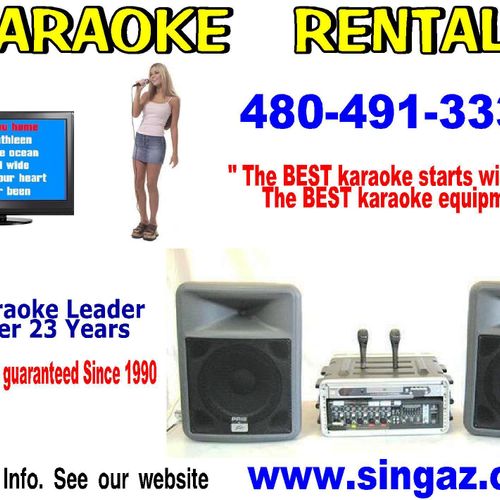 Complete Karaoke packages starting for  $119/weeke