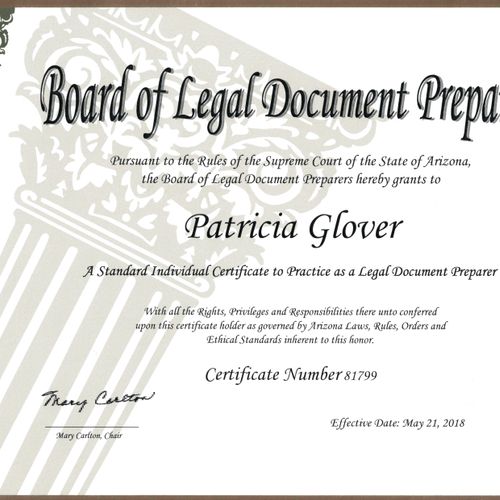 Certified Legal Document Preparer