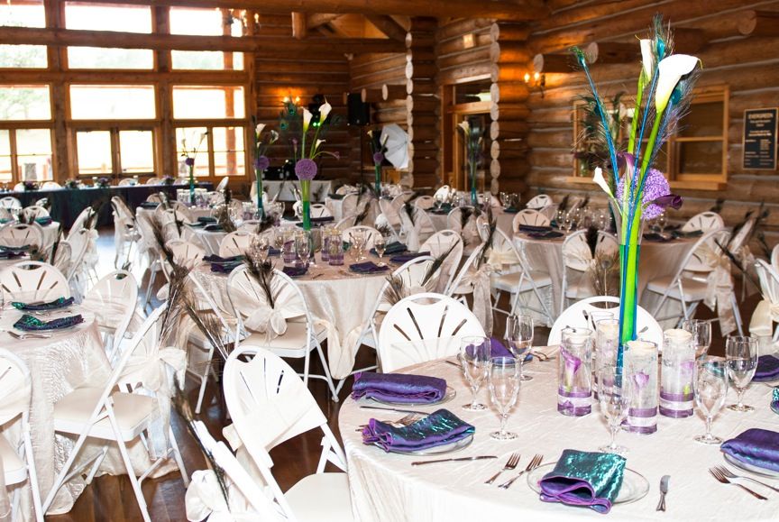Peacock themed wedding @ The Evergreen Lakehouse. 