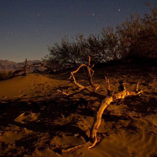 Death Valley Dunes - Lit by Moon