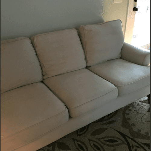 Tan Linen Sofa
