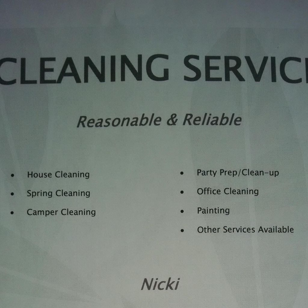 Nicki's cleaning service