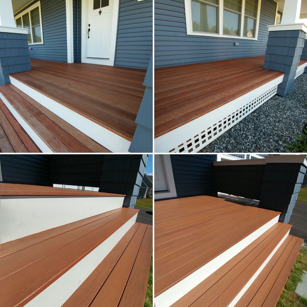 Deck Staining - Before / After