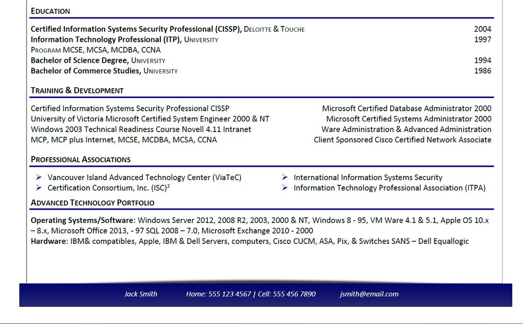 Resume Sample #2
