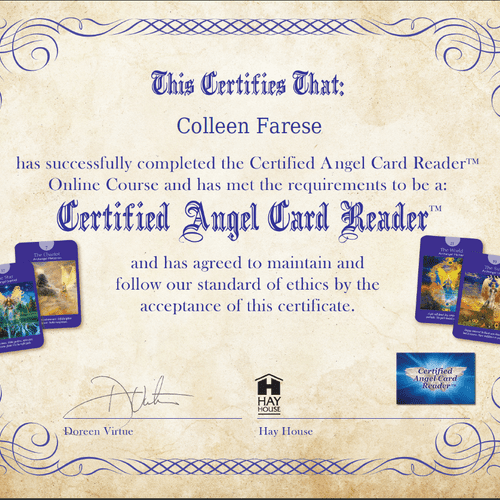 Angel Tarot Reader Certificate