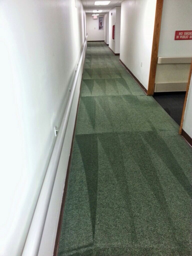 This picture presents a hallway in a doctor's offi