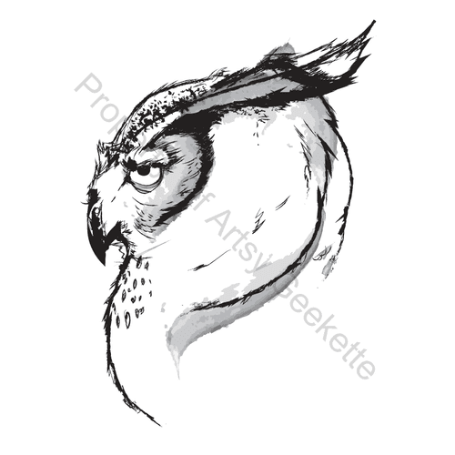 Profile: Great Owl, private client. Textures creat