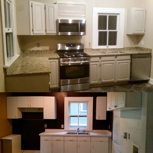 before and after quick. kitchen flip 