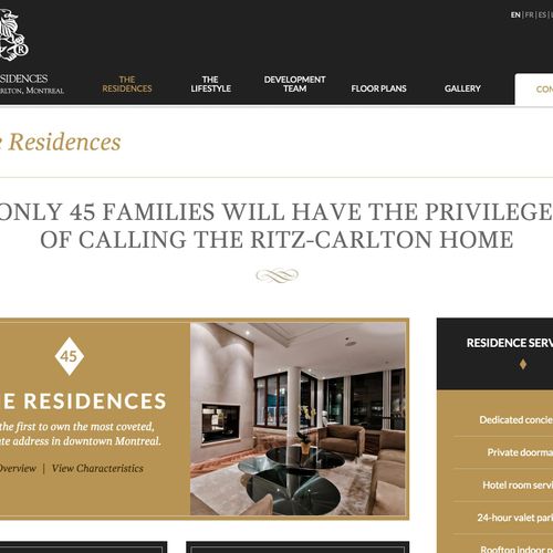 Joint design with i44 for Ritz Carlton Residences 