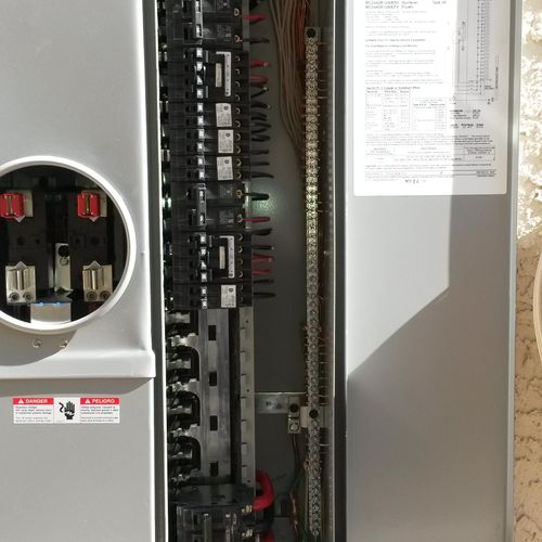 Meter panel upgraded from 125 amps to 225 amps for