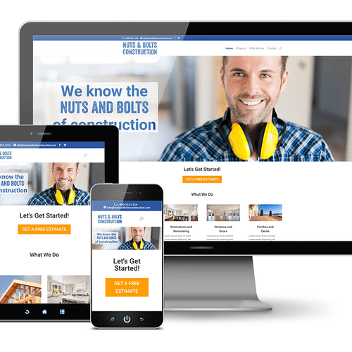 Small business website featuring layered slider. W