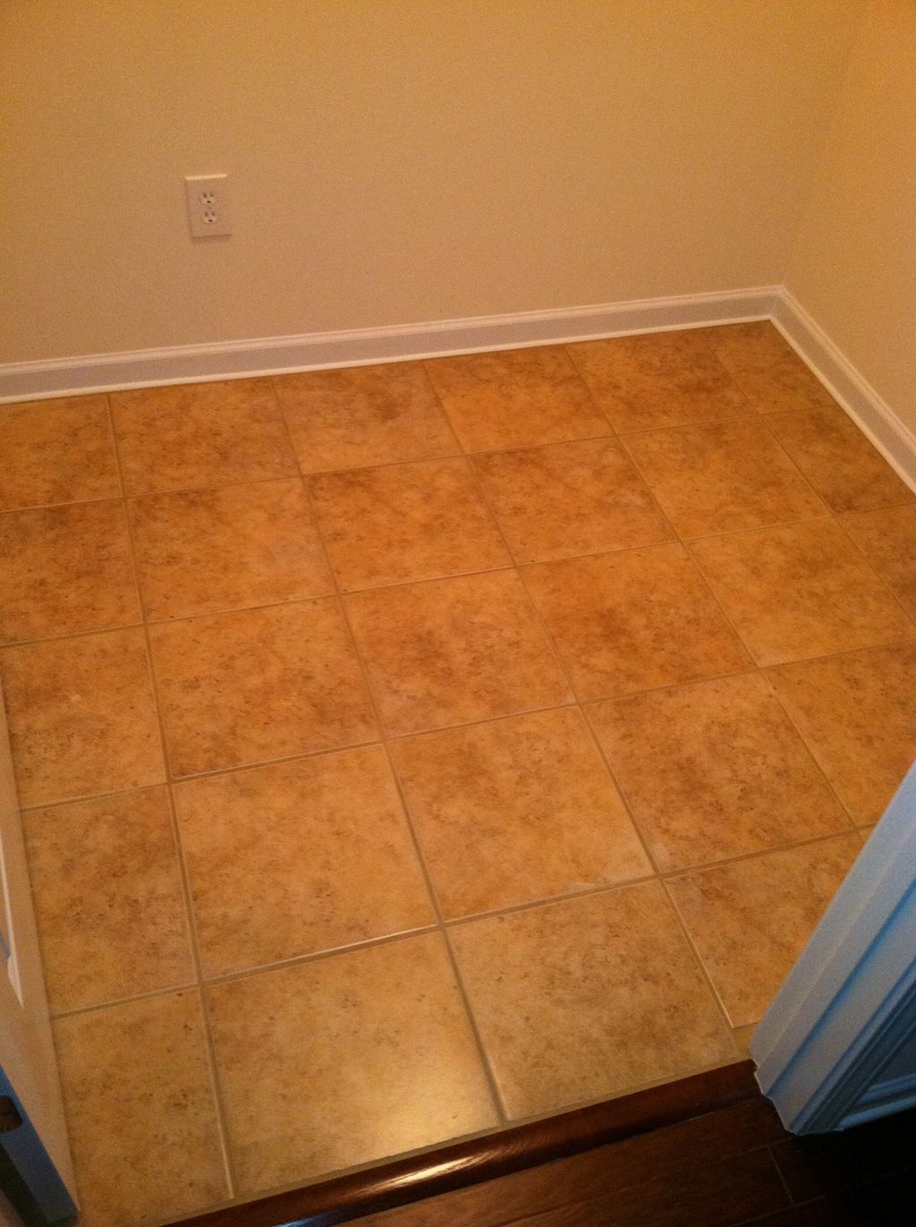 Tile installed in washroom for customer