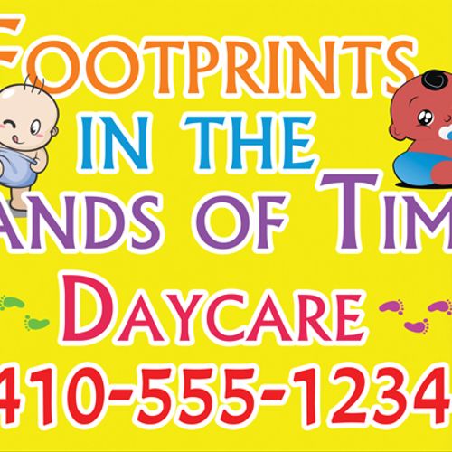 baner designer for an up and coming daycare servic