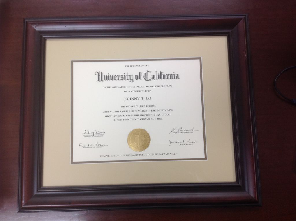 UCLA Law School Graduate 2001