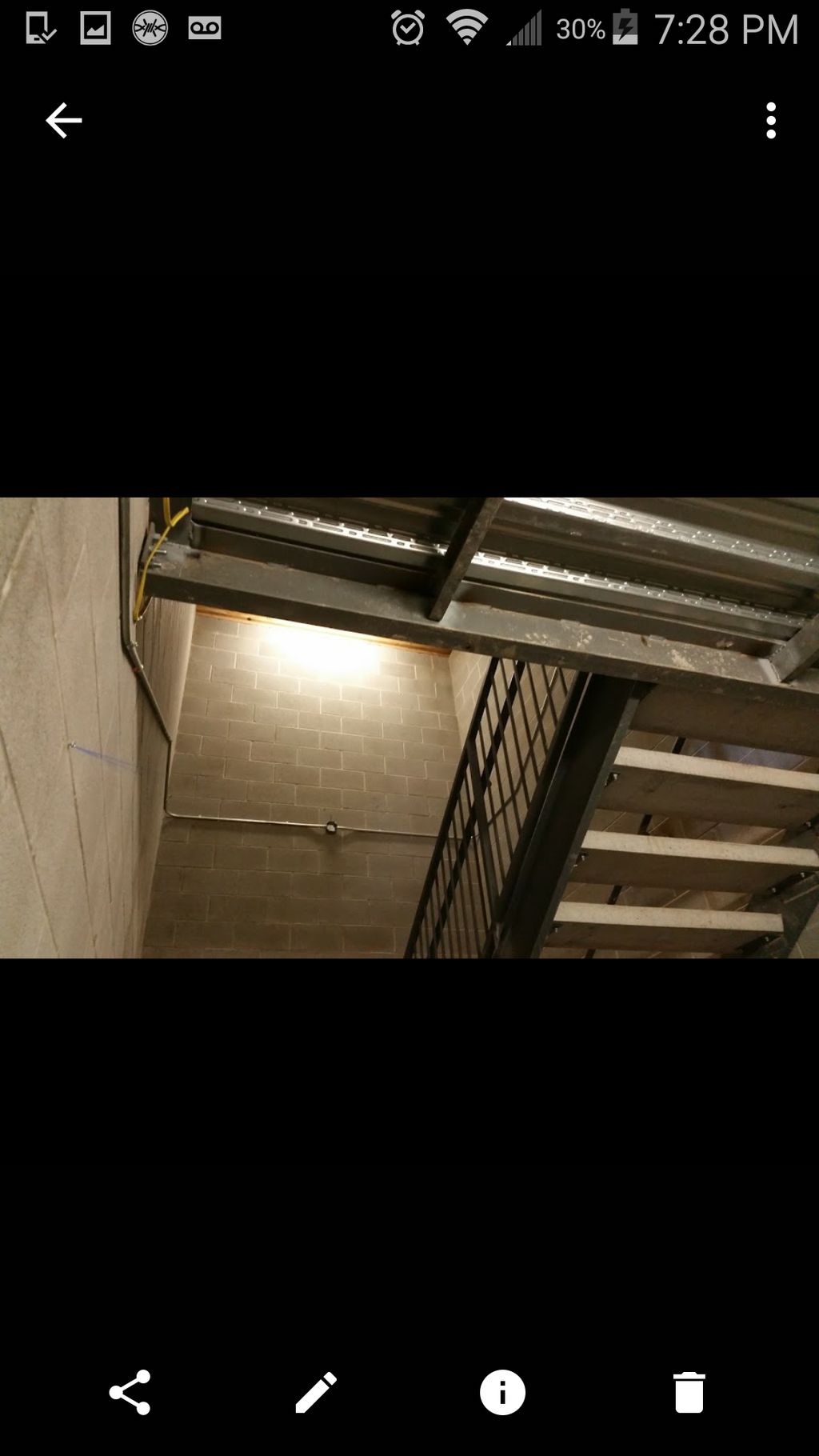 stairwell lighting, ran in 1/2 emt conduit