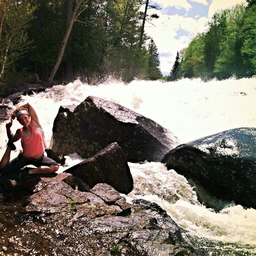 Being a mermaid at Buttermilk Falls!