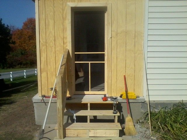 finished porch front (blue job)