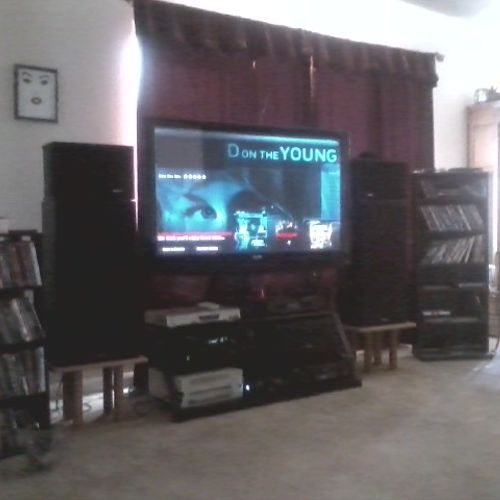 My Home Entertainment System 50" Plasma TV mounted