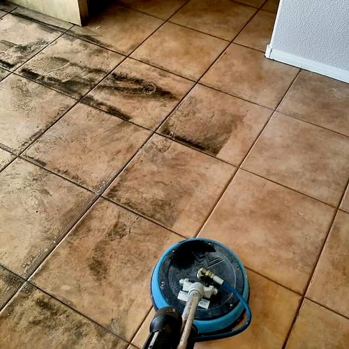 We clean tile and grout