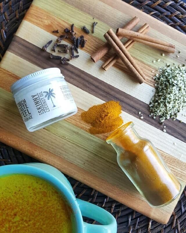 Anti-inflammatory turmeric hemp milk blended with 