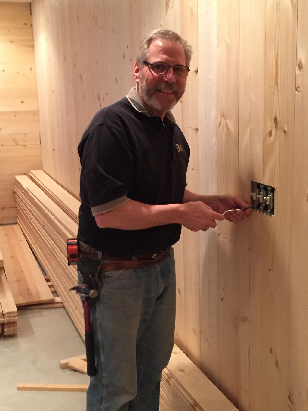 The final touches to a basement finish.