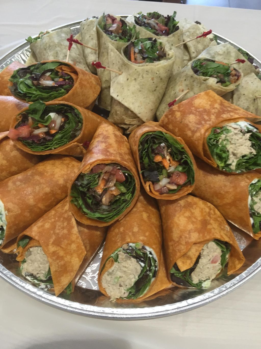 Assorted Wraps, Turkey, chicken salad, tuna, Greek