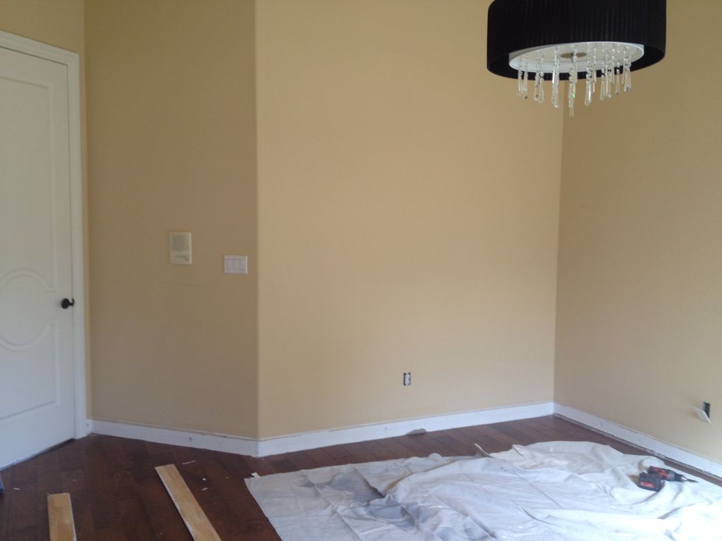 Before Wainscot, Crown Molding, and Paint