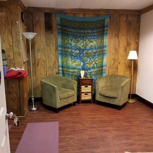 Private yoga therapy and meditation space