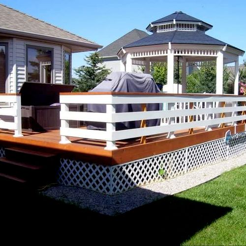 This was a complete remodel to join existing deck 